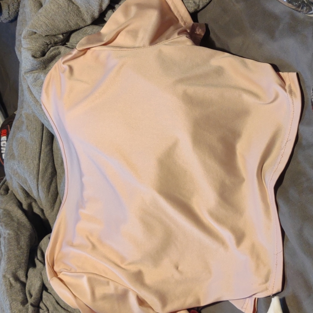 Rose gold sports crop top